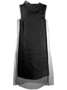 Maison Margiela Sheer Overlay Silk Dress - Black