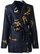 Odeeh Floral Embroidery Fitted Jacket