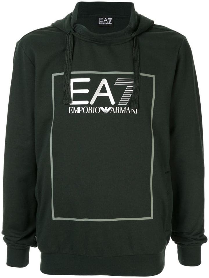 Ea7 Emporio Armani Front Logo Hoodie - Green