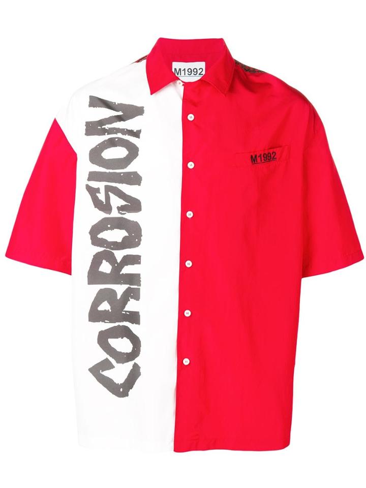 M1992 Corrosion Print Boxy Shirt - Red