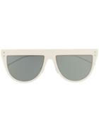 Fendi Eyewear Engraved Logo Sunglasses - White