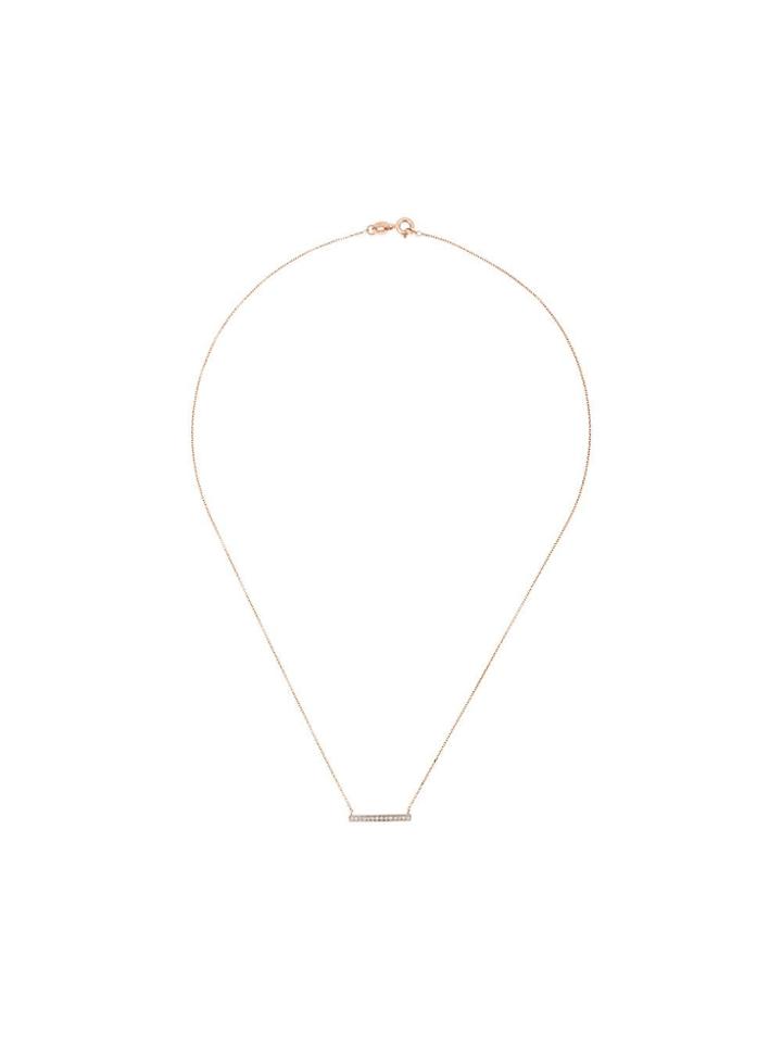 Dana Rebecca 14kt Rose Gold Sylvie Rose Medium Diamond Bar Necklace -
