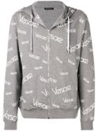Versace Vintage Logo Print Hoodie - Grey