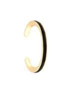 Maiyet Signature Skinny Inlay Bangle, Women's, Metallic, Gold Plated Brass