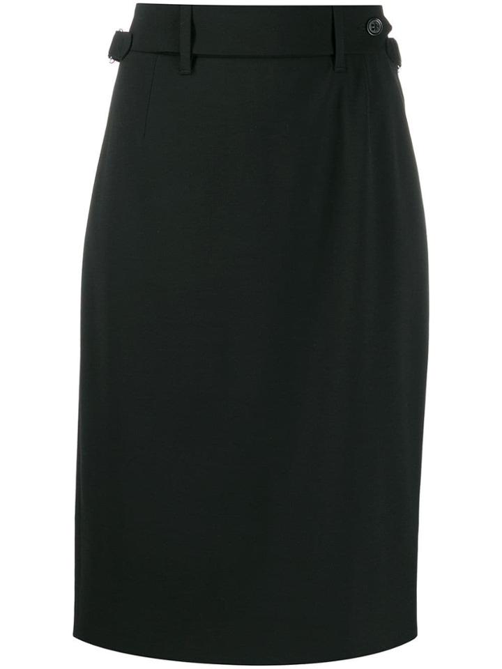 Red Valentino Belted Pencil Skirt - Black