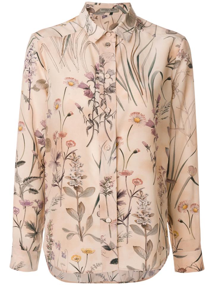 Bottega Veneta Floral Shirt - Nude & Neutrals