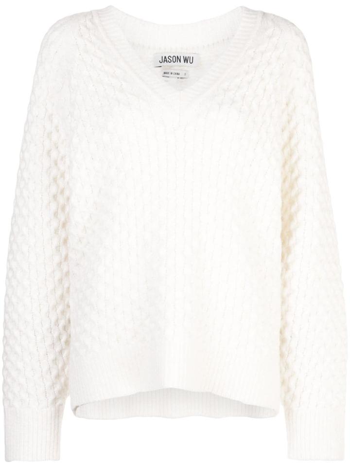 Jason Wu V-neck Jumper - White