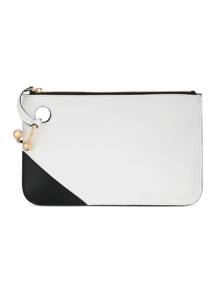 Jw Anderson Pierce Bi-colour Clutch Bag - White