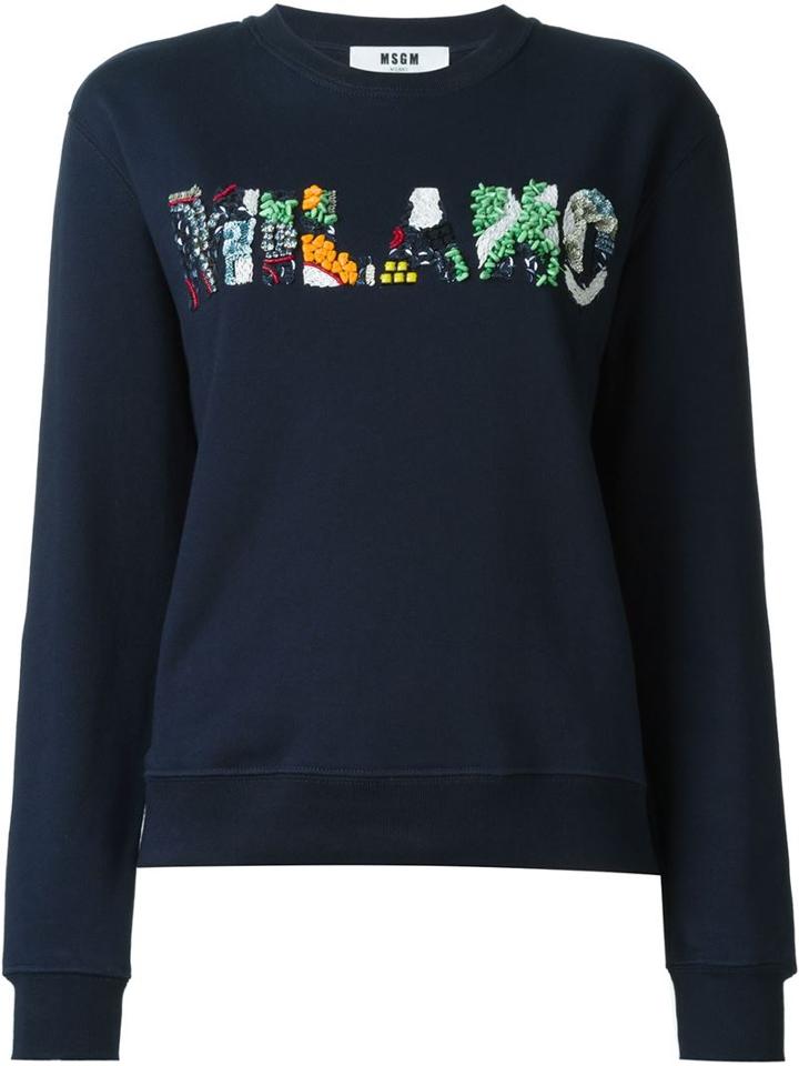 Msgm Embellished Sweatshirt