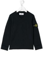 Stone Island Kids V-neck Sweatshirt, Boy's, Size: 10 Yrs, Blue