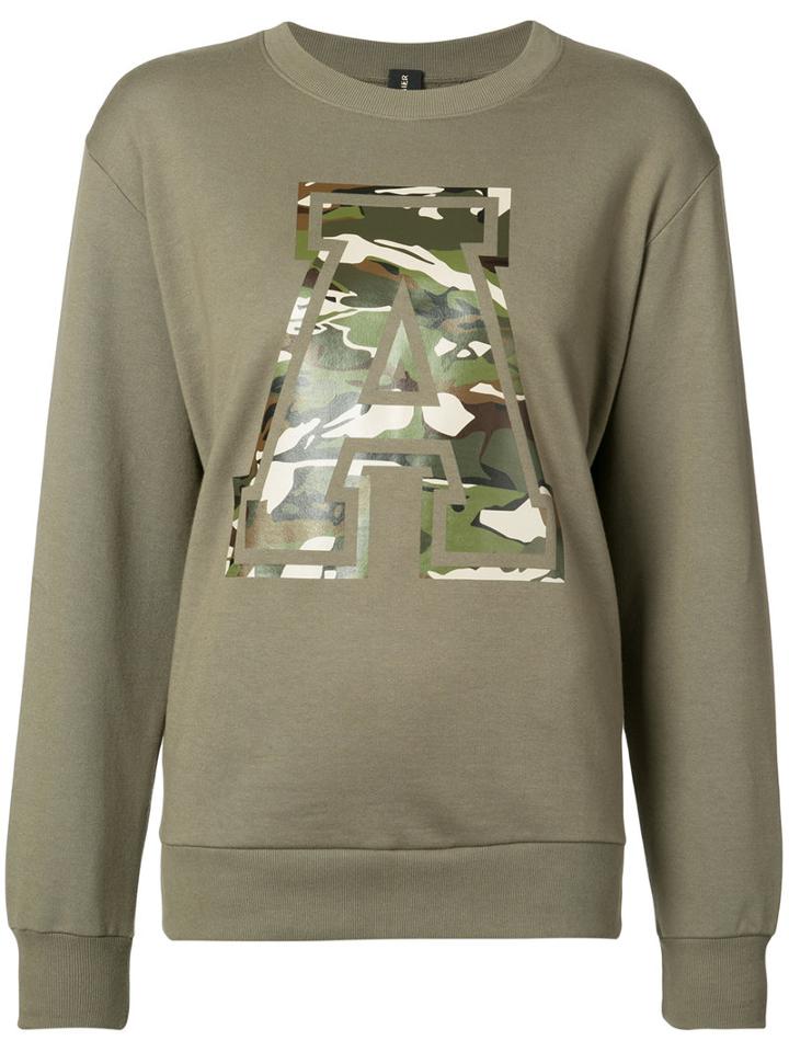 Alexandre Vauthier - 'a' Sweatshirt - Women - Cotton - 1, Green, Cotton
