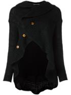Comme Des Garçons Pre-owned Circle Shape Knit Jacket - Black