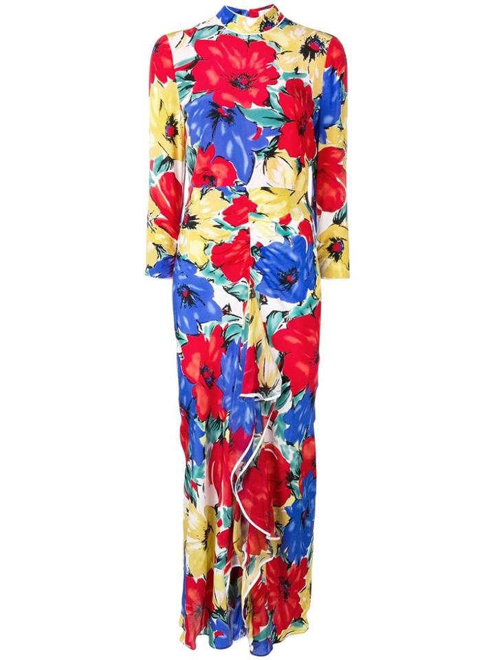 Rixo London Diana Floral Dress - Blue