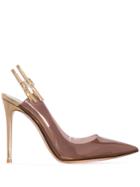 Gianvito Rossi Double Slingback 105mm Pumps - Brown