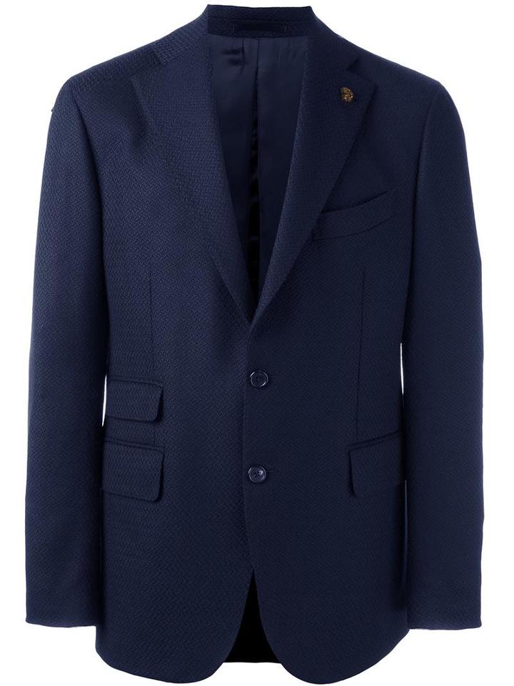 Gabriele Pasini Two Buttoned Blazer, Men's, Size: 48, Blue, Wool/viscose/cupro