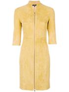 Arma High Neck Zip Dress - Yellow & Orange