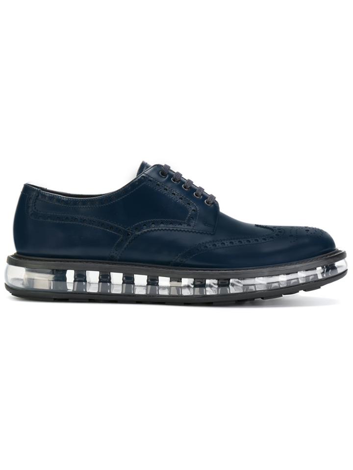 Prada Transparent Sole Loafers - Blue