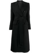 Dolce & Gabbana Belted Midi Coat - Black
