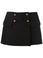 Andrea Bogosian Pocket Skorts, Women's, Size: P, Black, Cotton/viscose