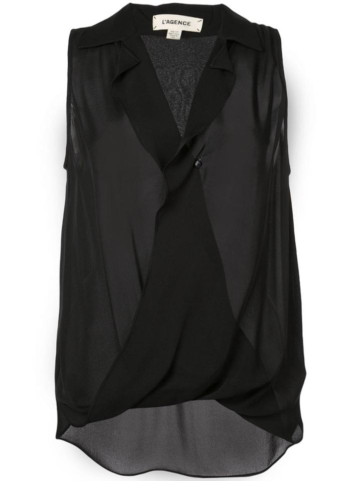 L'agence Wrap Front Vest - Black