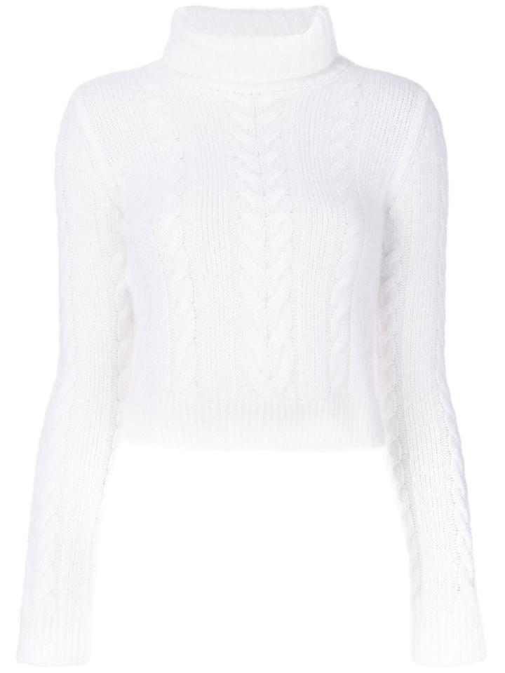 Philosophy Di Lorenzo Serafini Cable-knit Turtleneck Sweater - White