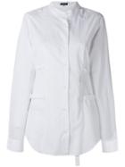 Ann Demeulemeester - Buckle-waist Longsleeve Shirt - Women - Cotton - 34, Women's, White, Cotton