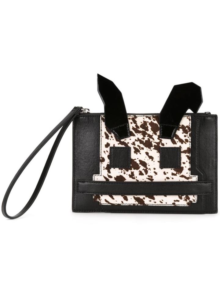 Mcq Alexander Mcqueen 'electro Bunny' Clutch, Women's, Black