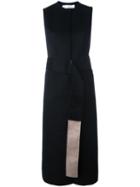 Victoria Beckham Belted Coat, Size: 8, Black, Cotton/polyester/cashmere