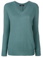 Steffen Schraut V-neck Pullover - Blue