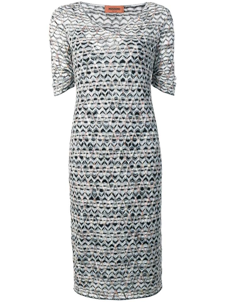 Missoni Geometric Pattern Knitted Dress - Black