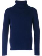 Mp Massimo Piombo Knitted Roll-neck Sweater - Blue