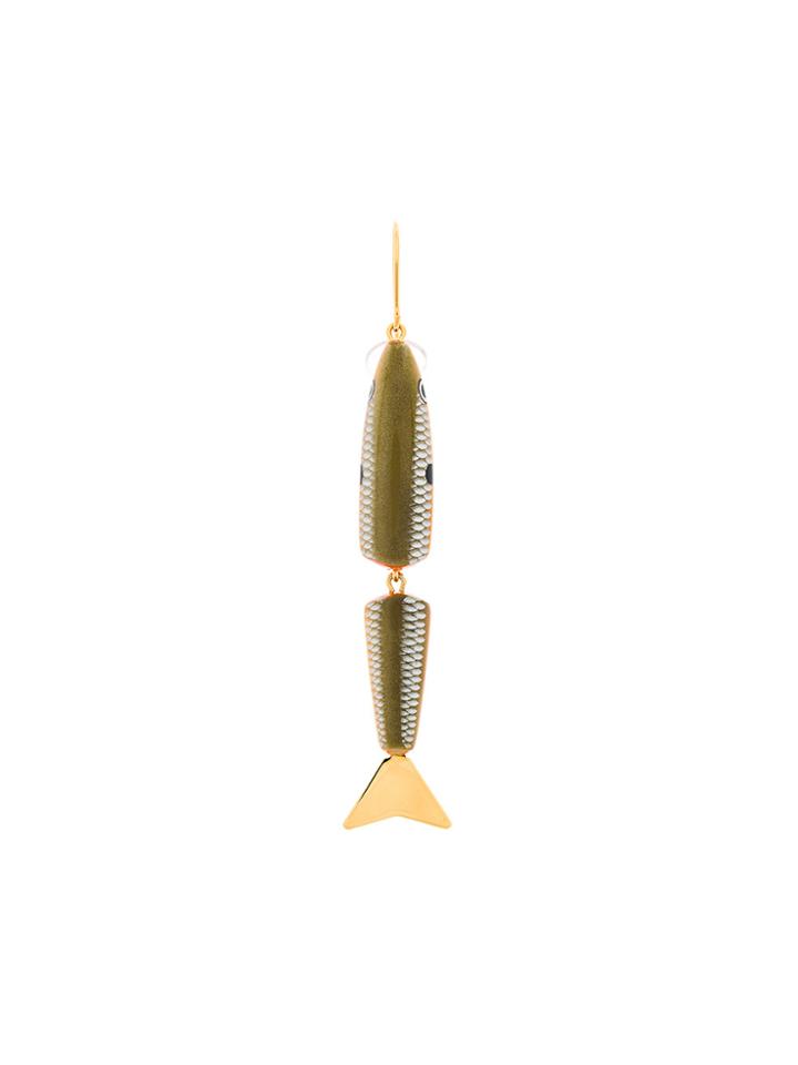 Catalina D'anglade Fish Pendant Earrings - Metallic