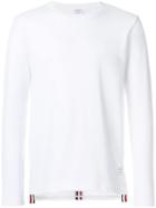 Thom Browne Center-back Stripe Relaxed Piqué Tee - White