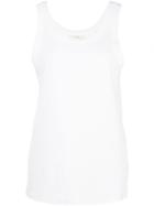The Row Boxy Fit Round Neck Vest Top - White
