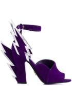 Prada Thunderbolt Sandals - Purple