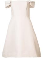 Halston Heritage - Fit And Flare Cocktail Dress - Women - Silk/cotton/polyester - 12, Pink/purple, Silk/cotton/polyester