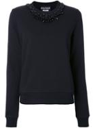 Boutique Moschino - Embellished Sweatshirt - Women - Cotton - 44, Black, Cotton
