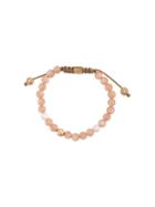 Shamballa Jewels 18kt Yellow Gold Peach Moonstone And White Ceramic