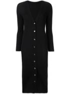 Tomorrowland Long Ribbed-knit Cardigan - Black