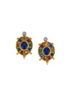 Chanel Vintage Gripoix Turtle Clip-on Earrings