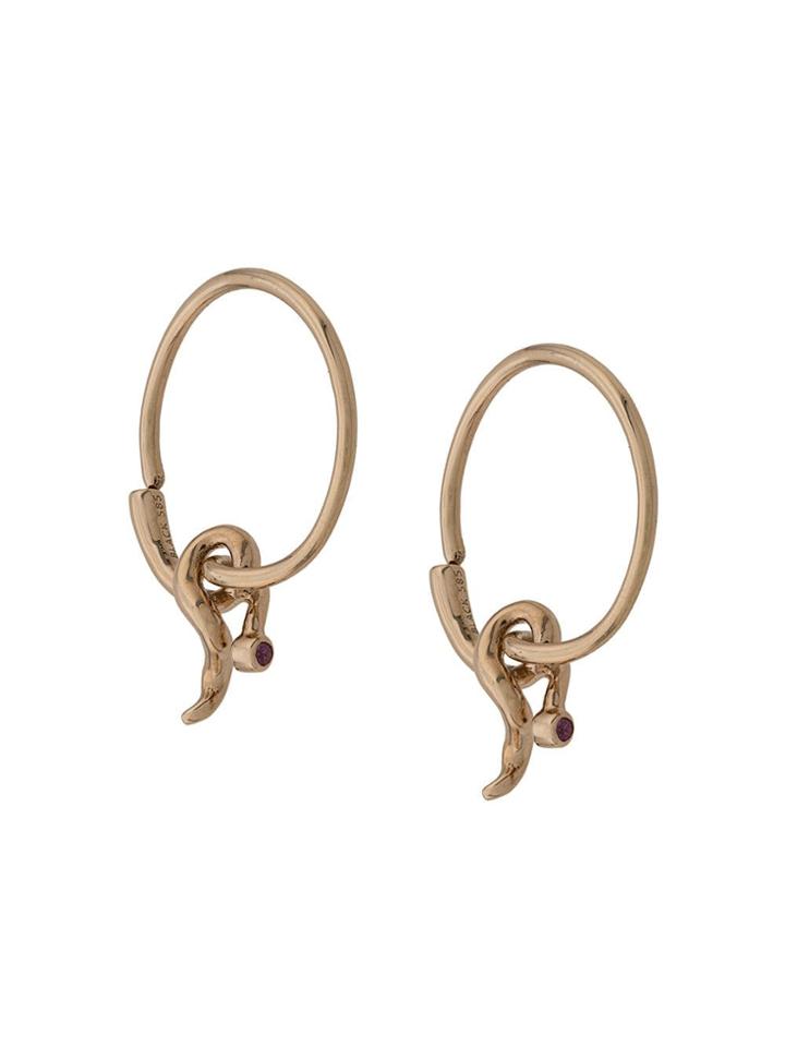 Maria Black 14kt Yellow Gold Fall Sapphire Hoop Earrings