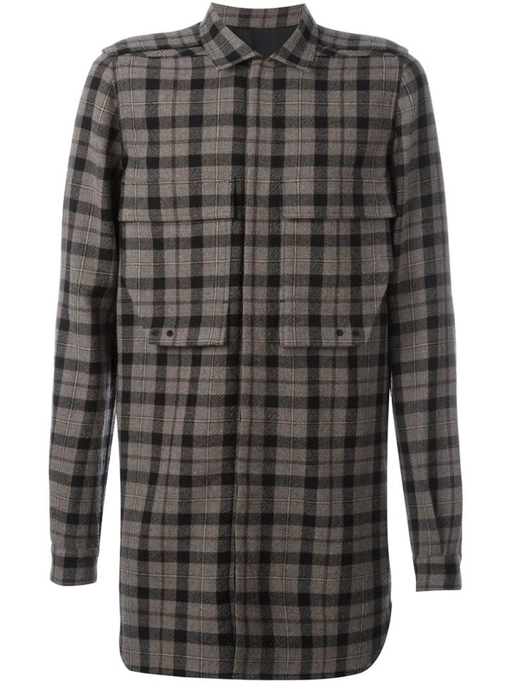 Rick Owens Plaid Flannel Shirt