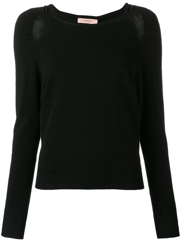 Twin-set Scoop Neck Jumper - Black
