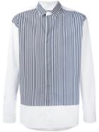 Plac Striped Chest Shirt, Men's, Size: Small, White, Cotton