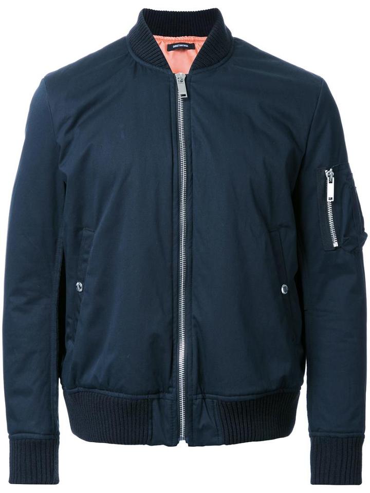 Christian Dada Classic Bomber Jacket, Men's, Size: 48, Black, Cotton