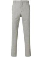 Prada Houndstooth Straight-leg Trousers - Grey