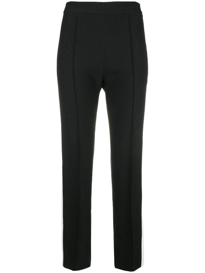 Hebe Studio Side-stripe Fitted Trousers - Black