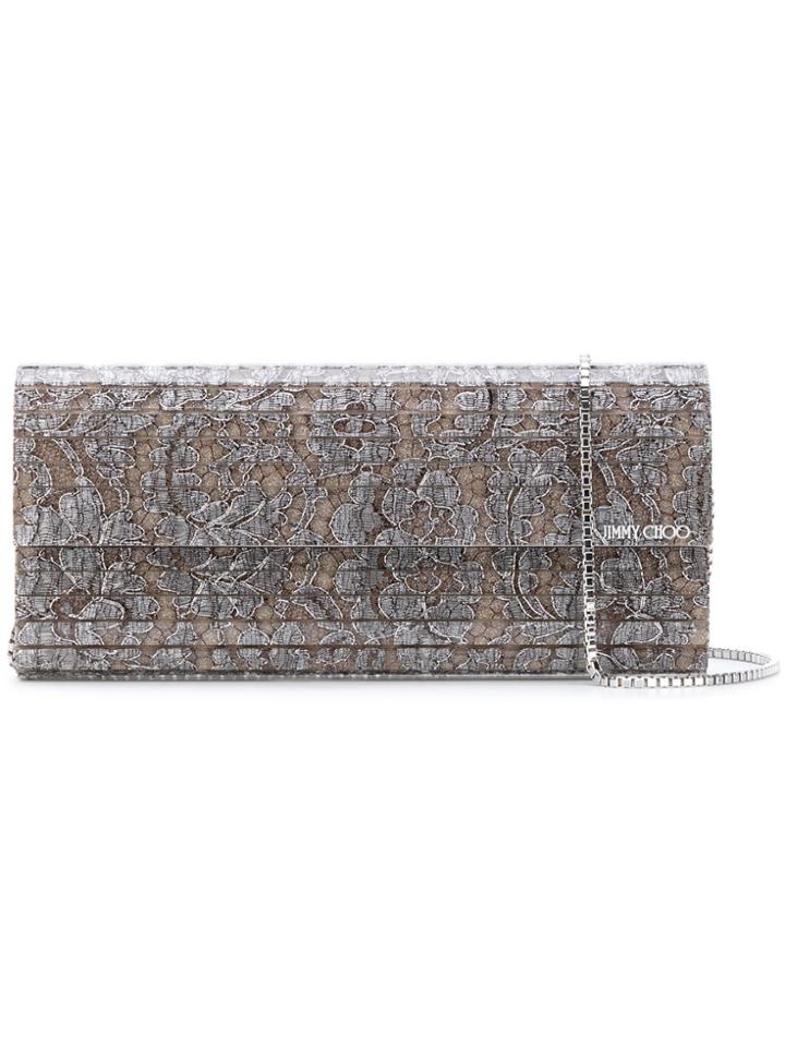 Jimmy Choo Sweetie Floral Clutch - Metallic
