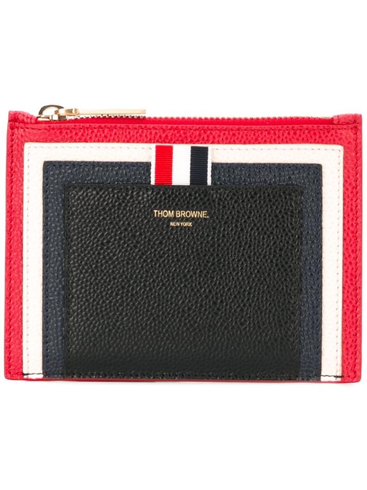 Thom Browne Zipped Pouch, Women's, Red, Leather