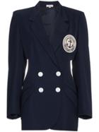 Natasha Zinko Double Breasted Blazer With Cut Out Detail - Blue